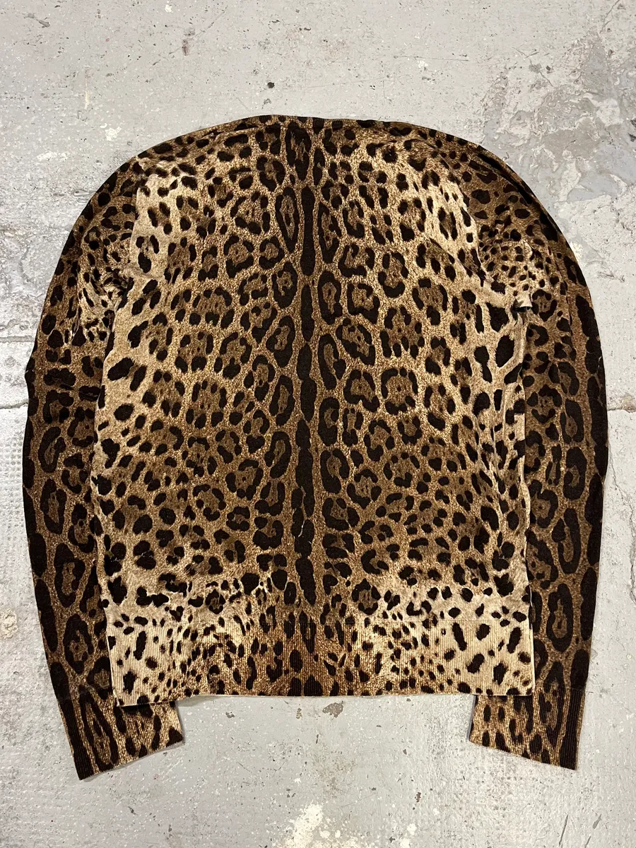 2000s Dolce & Gabbana Leopard Light Sweater - Image 7