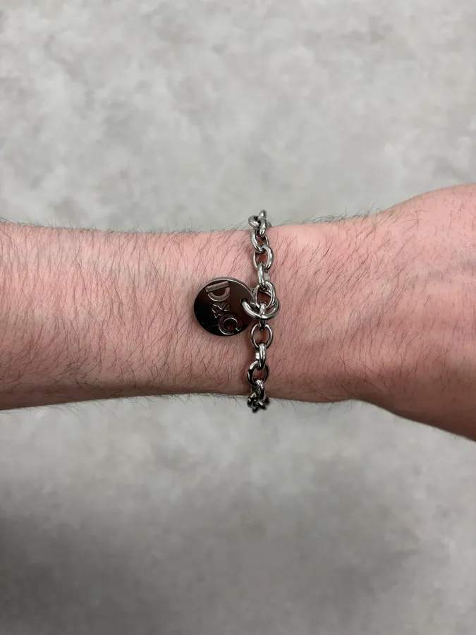 2000s Dolce & Gabbana Logo Anchor Chain Link Bracelet - Image 4
