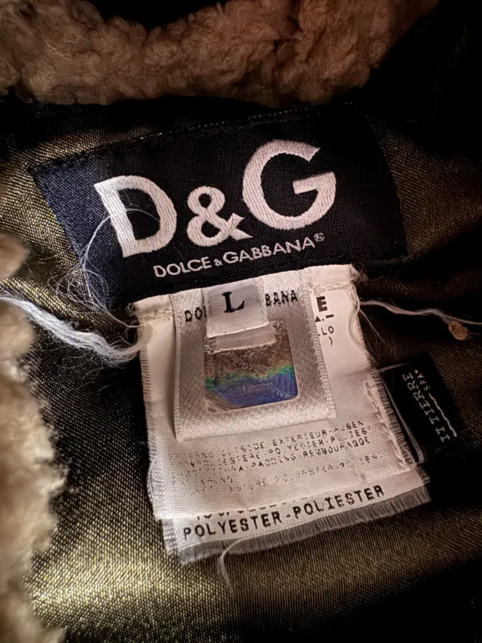 2000s Dolce & Gabbana Long Detachable Hood Black Bomber Jacket - Image 8