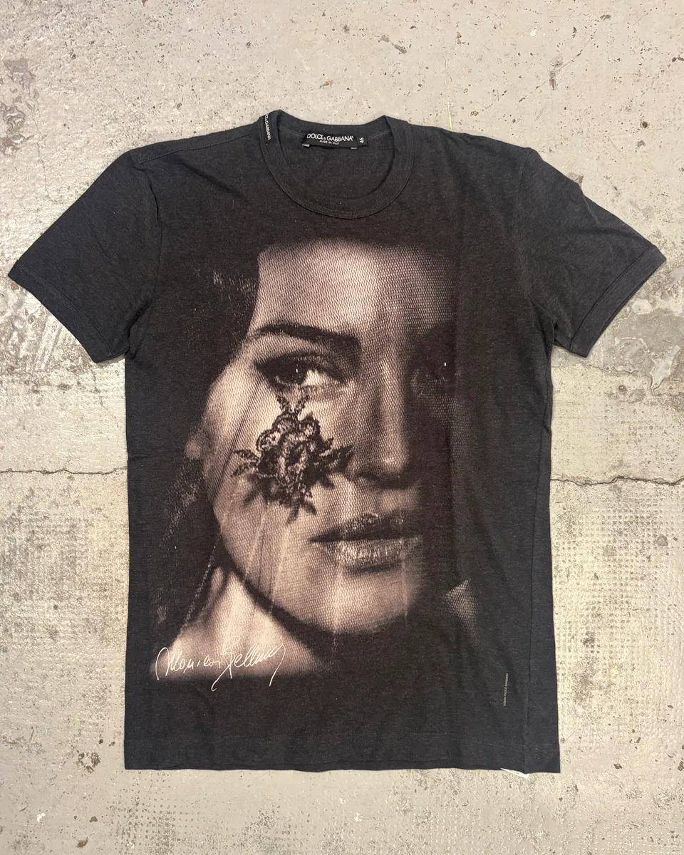 2000s Dolce & Gabbana Monica Bellucci Portrait T-Shirt - Image 3