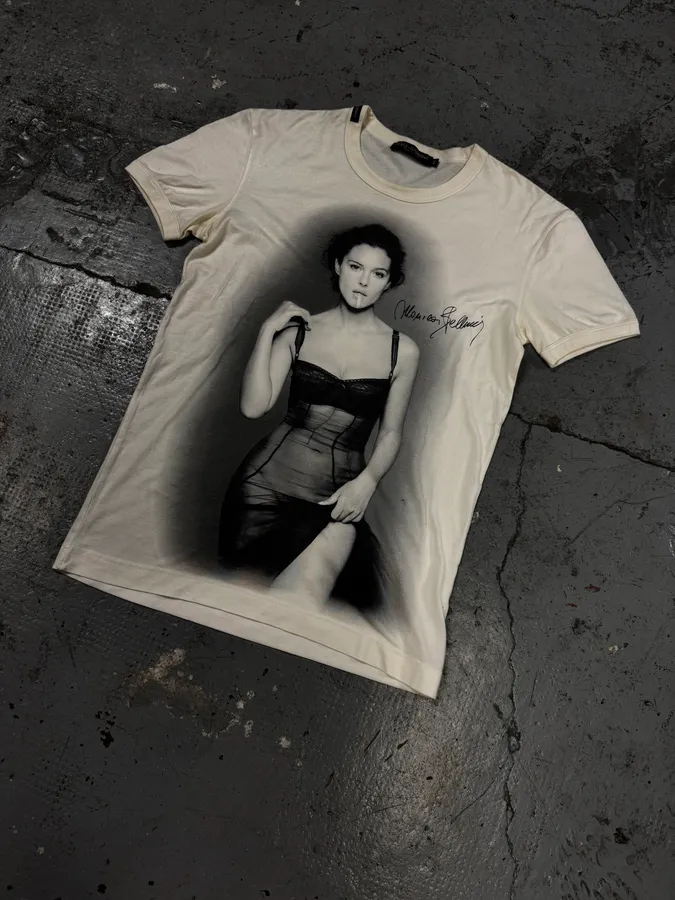2000s Dolce & Gabbana Monica Belluci White T-Shirt - Image 3