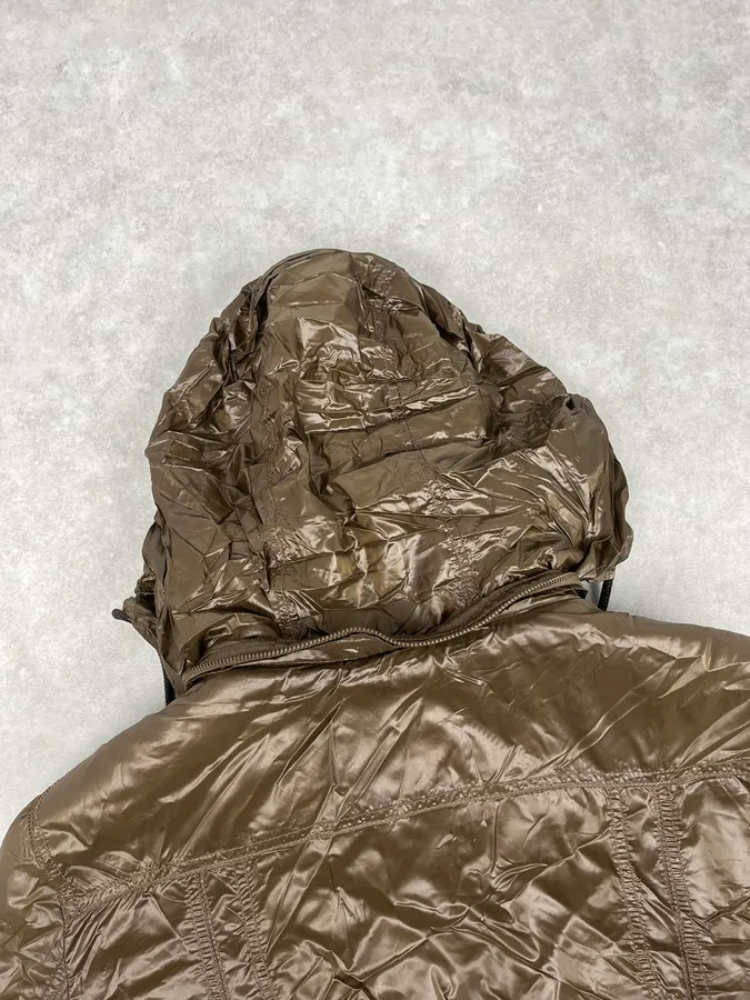 2000s Dolce & Gabbana Multi Pockets Cargo Brown Puffer Jacket - Image 7