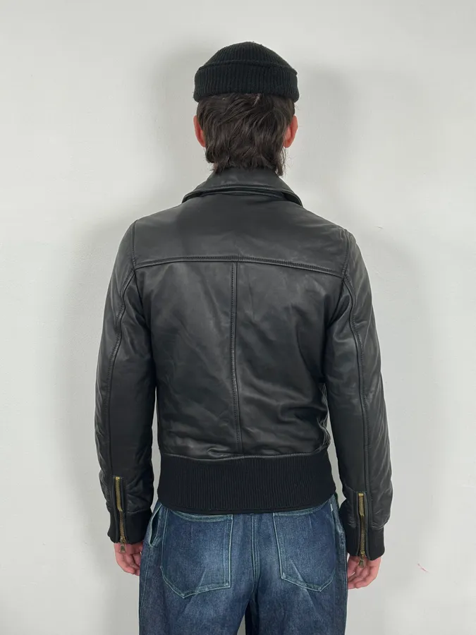 2000s Dolce & Gabbana Multi-Zip Black Leather Jacket - Image 3