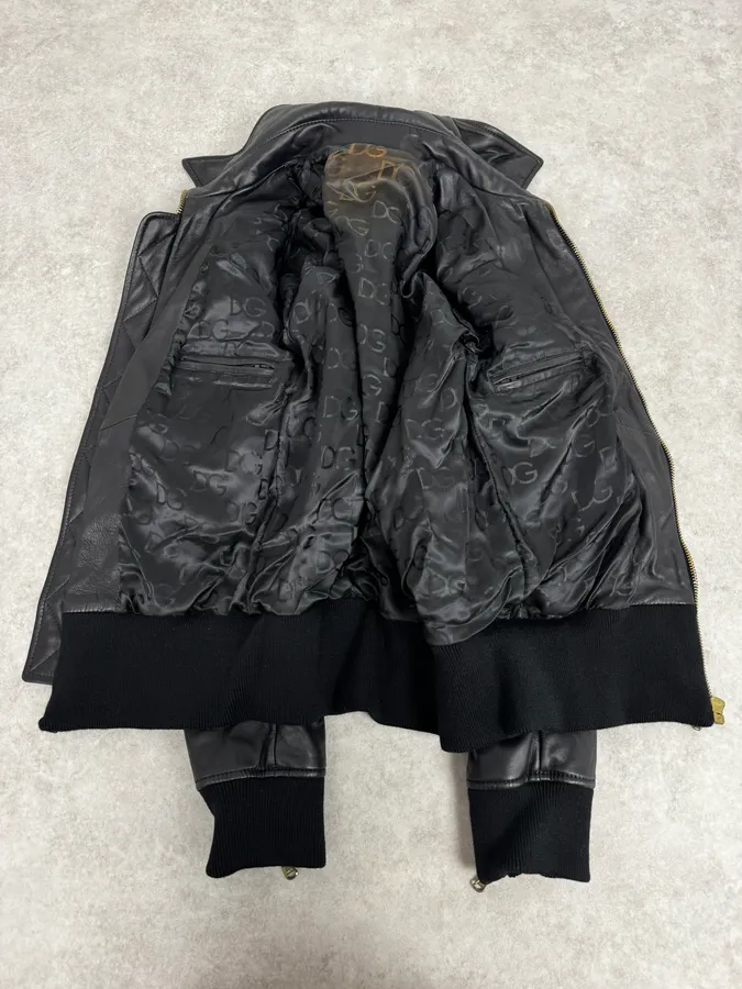 2000s Dolce & Gabbana Multi-Zip Black Leather Jacket - Image 7