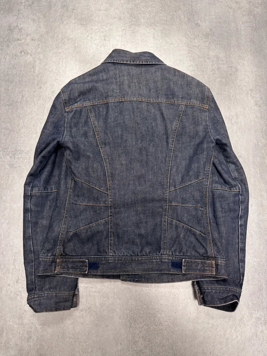 2000s Dolce & Gabbana Navy Blue Denim Jacket - Image 3