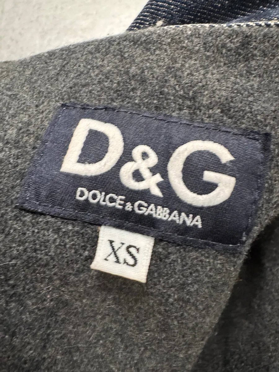 2000s Dolce & Gabbana Navy Blue Denim Jacket - Image 6