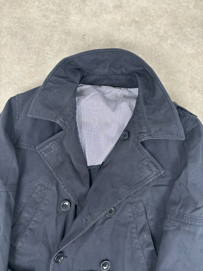 2000s Dolce & Gabbana Navy Double-Breasted Cargo Trench Jacket - Image 13