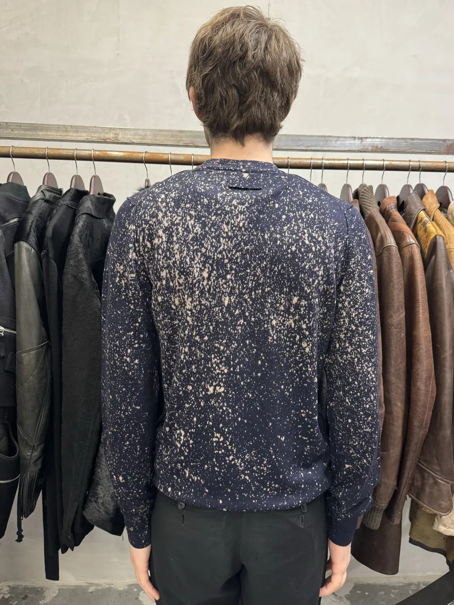 2000s Dolce & Gabbana Navy Galaxy Sweater - Image 3