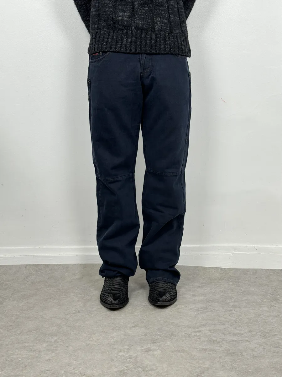 2000s Dolce & Gabbana Navy Large Cozy Pants - Image 5