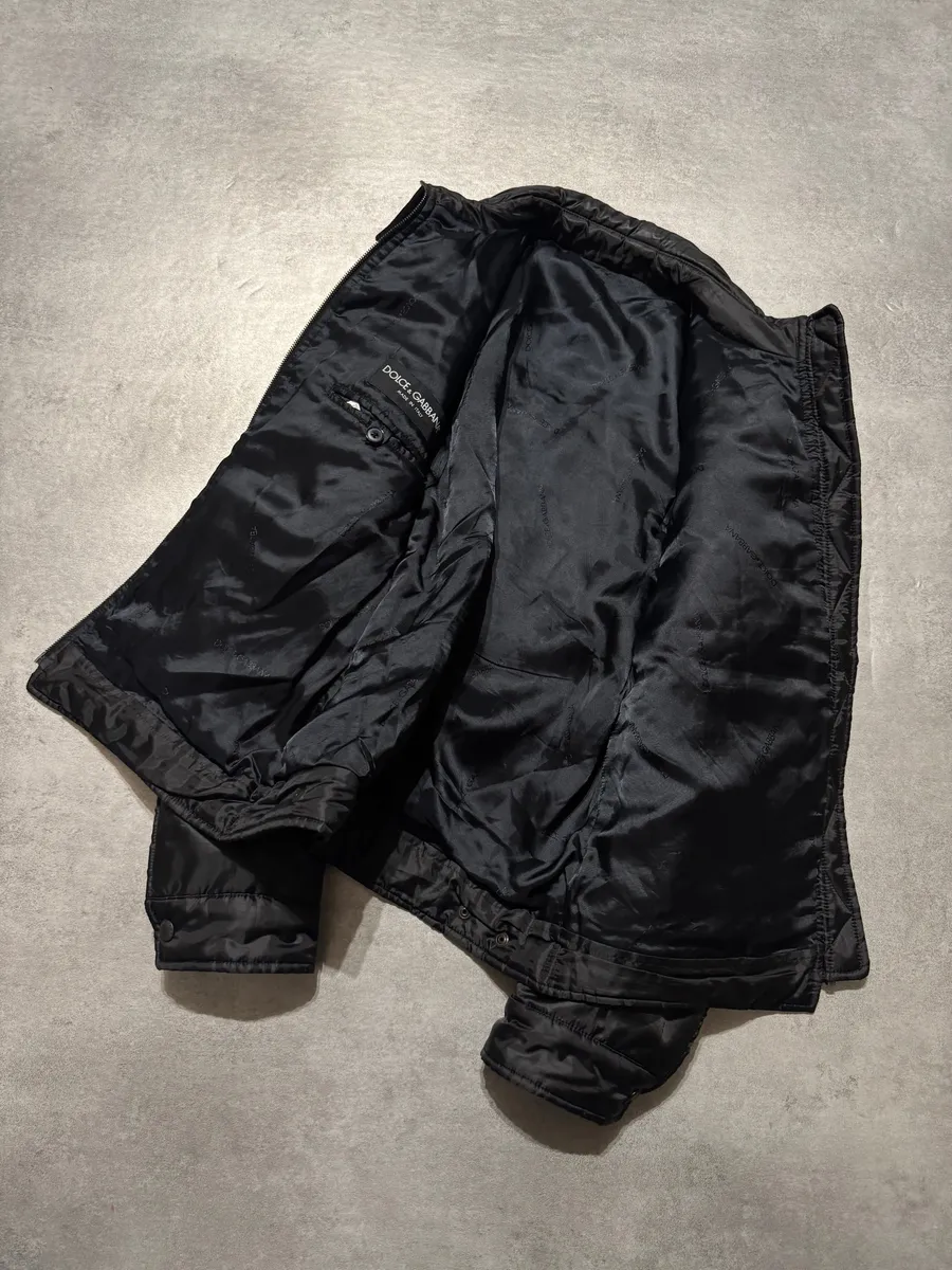 2000s Dolce & Gabbana Nylon Black Jacket - Image 8