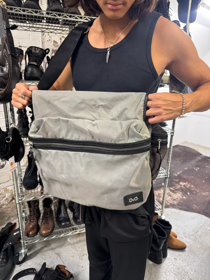 2000s Dolce & Gabbana Nylon Shoulder Utility Bag - Image 2