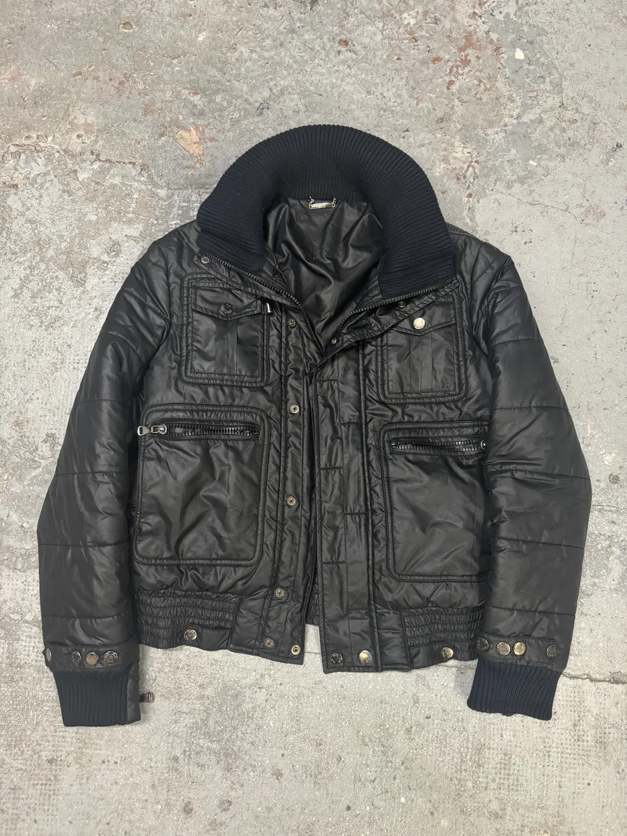 2000s Dolce & Gabbana Obscure Dark Astro Puffer Jacket - Image 6