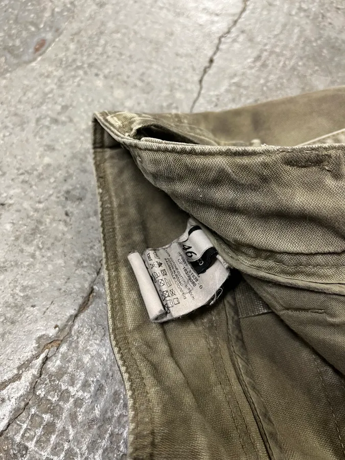 2000s Dolce & Gabbana Olive Eroded Cargo Pants - Image 15