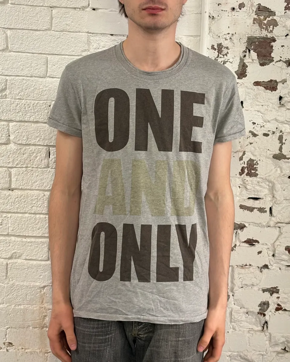 2000s Dolce & Gabbana One & Only Grey T-Shirt - Image 2