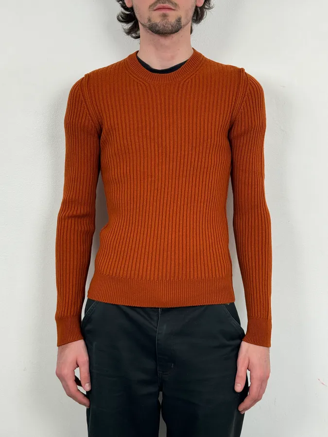 2000s Dolce & Gabbana Orange Minimalist Sweater - Image 2