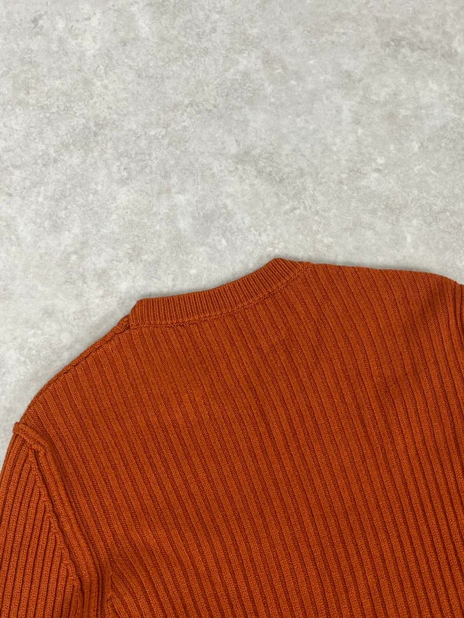 2000s Dolce & Gabbana Orange Minimalist Sweater - Image 7