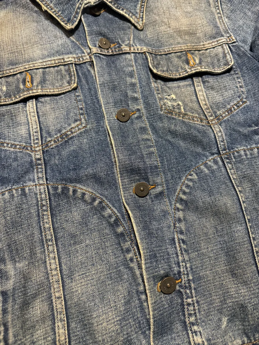 2000s Dolce & Gabbana Premium Mainline Blue Structured Denim Jacket - Image 5
