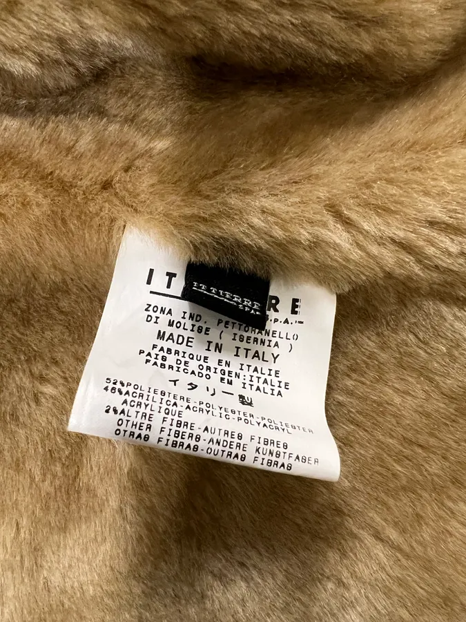 2000s Dolce & Gabbana Pure Beige Leather Shearling Effect Jacket - Image 5