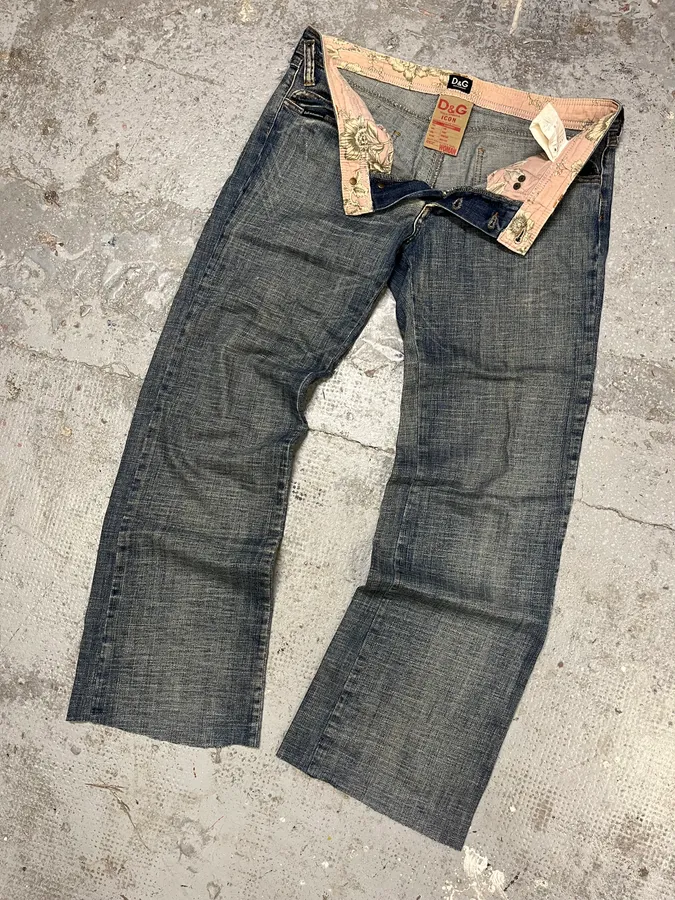 2000s Dolce & Gabbana Raw Denim Devotees Jeans - Image 6