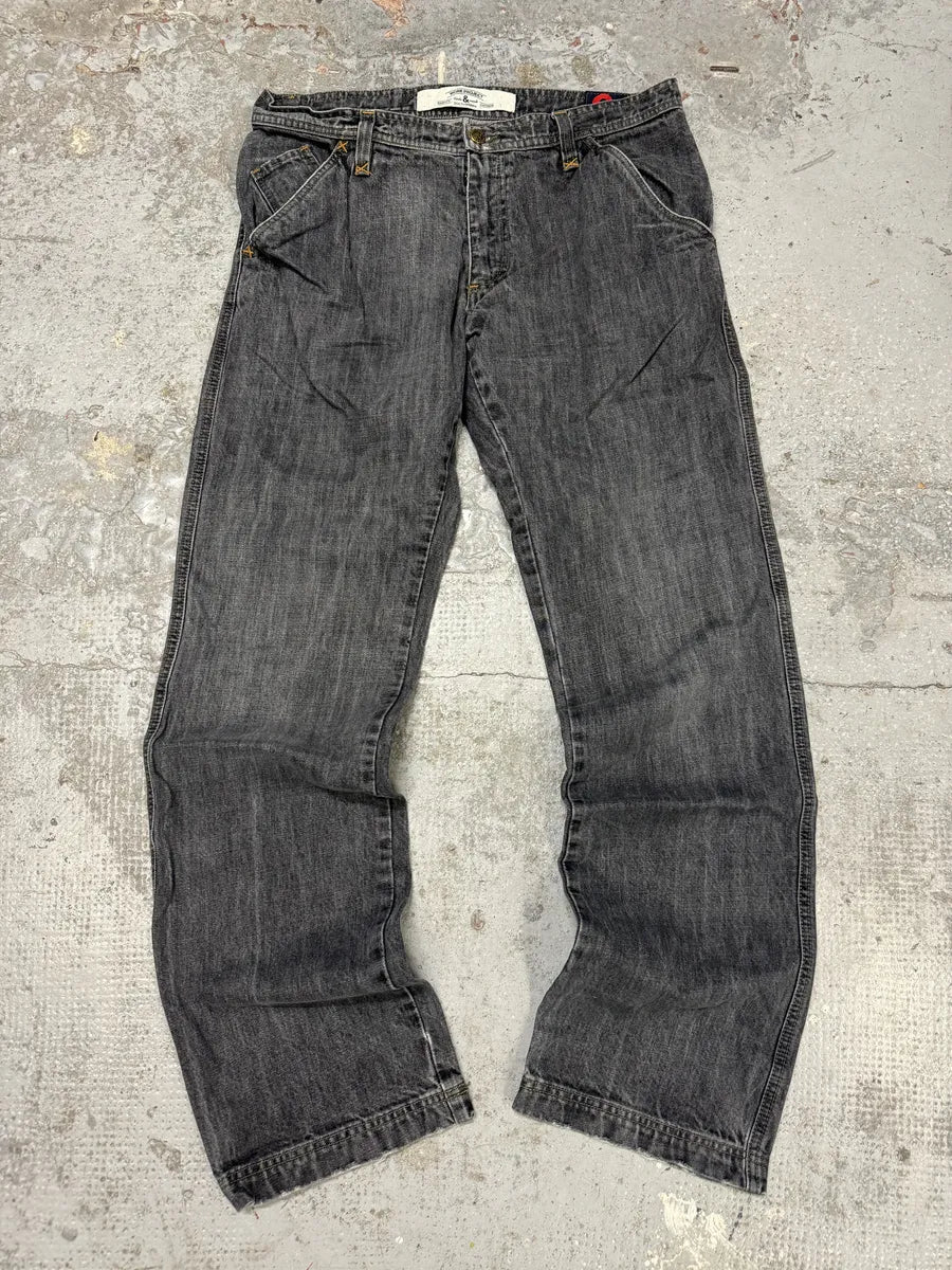 2000s Dolce & Gabbana Raw Grey Denim Jeans - Image 2