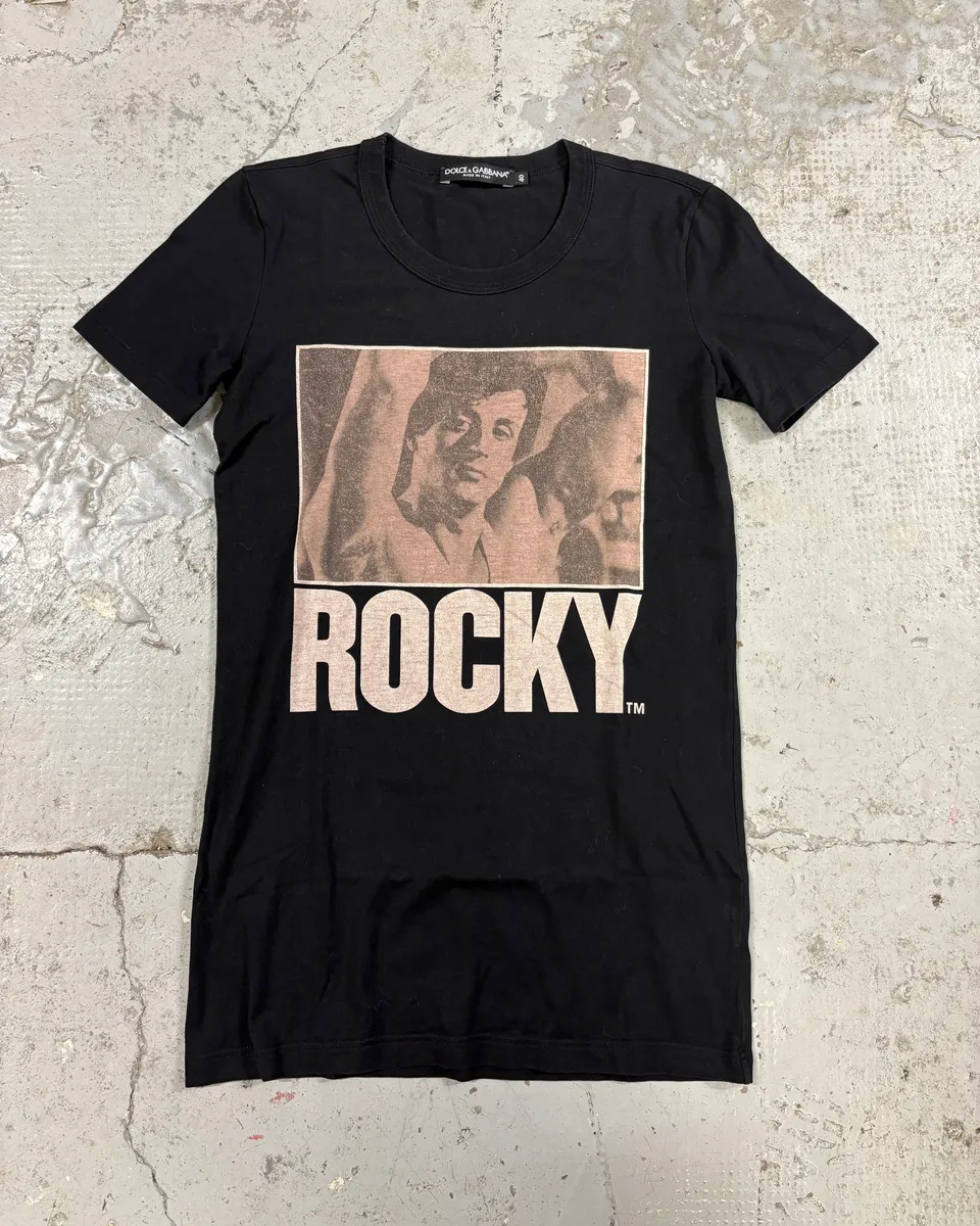2000s Dolce & Gabbana Rocky Black T-Shirt