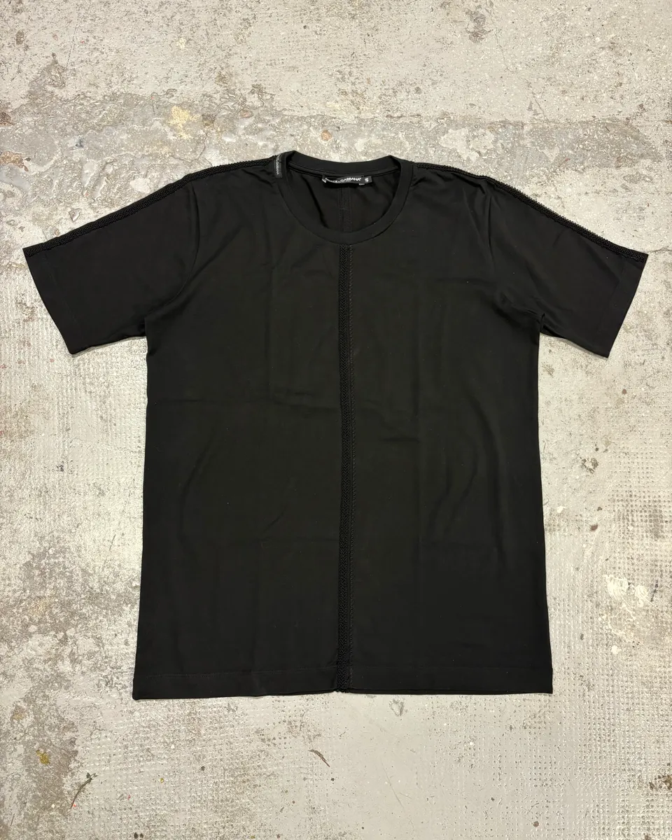 2000s Dolce & Gabbana Ropes Black T-Shirt