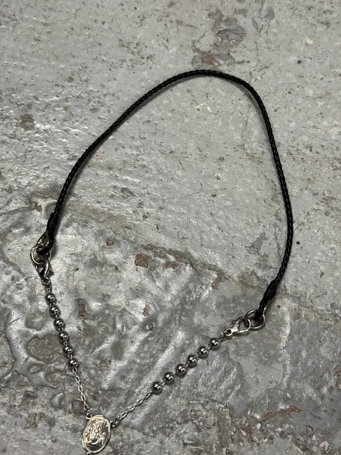2000s Dolce & Gabbana Rosary Cross Silver Necklace - Image 7
