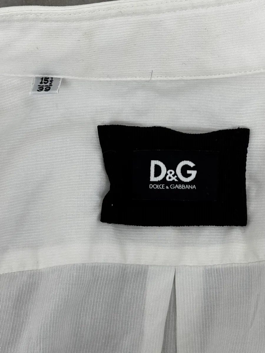 2000s Dolce & Gabbana Royal White Shirt - Image 11