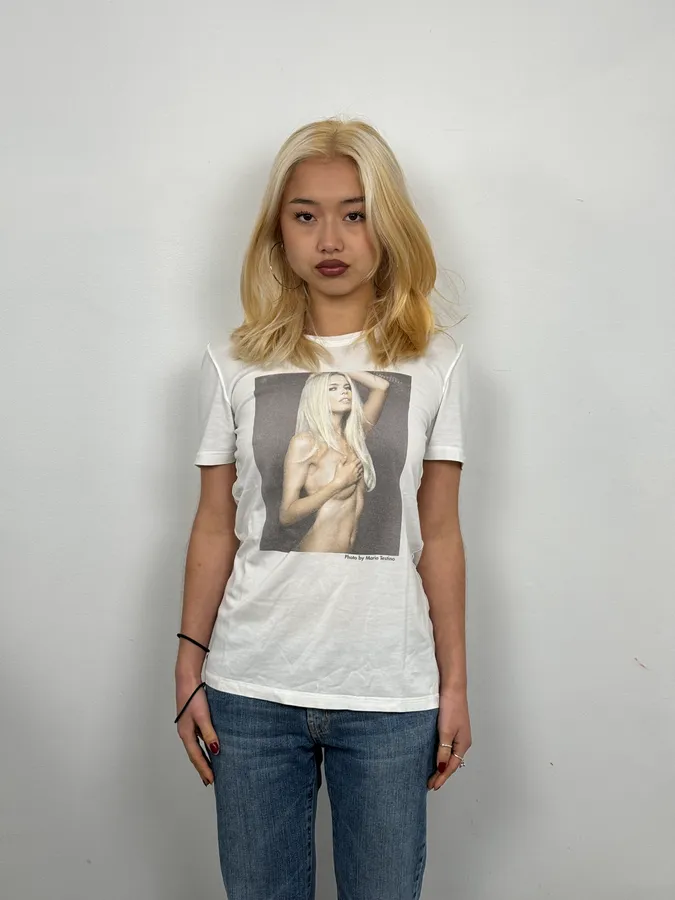 2000s Dolce & Gabbana Sexy Lady White T-Shirt - Image 2