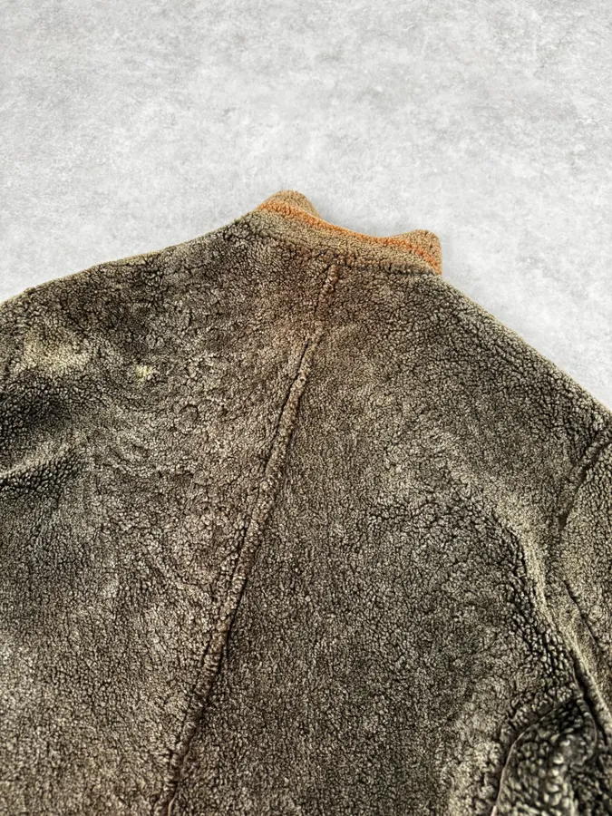 2000s Dolce & Gabbana Shearling Reversible Beige Jacket - Image 10