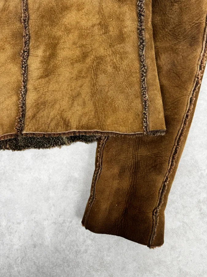 2000s Dolce & Gabbana Shearling Reversible Beige Jacket - Image 11