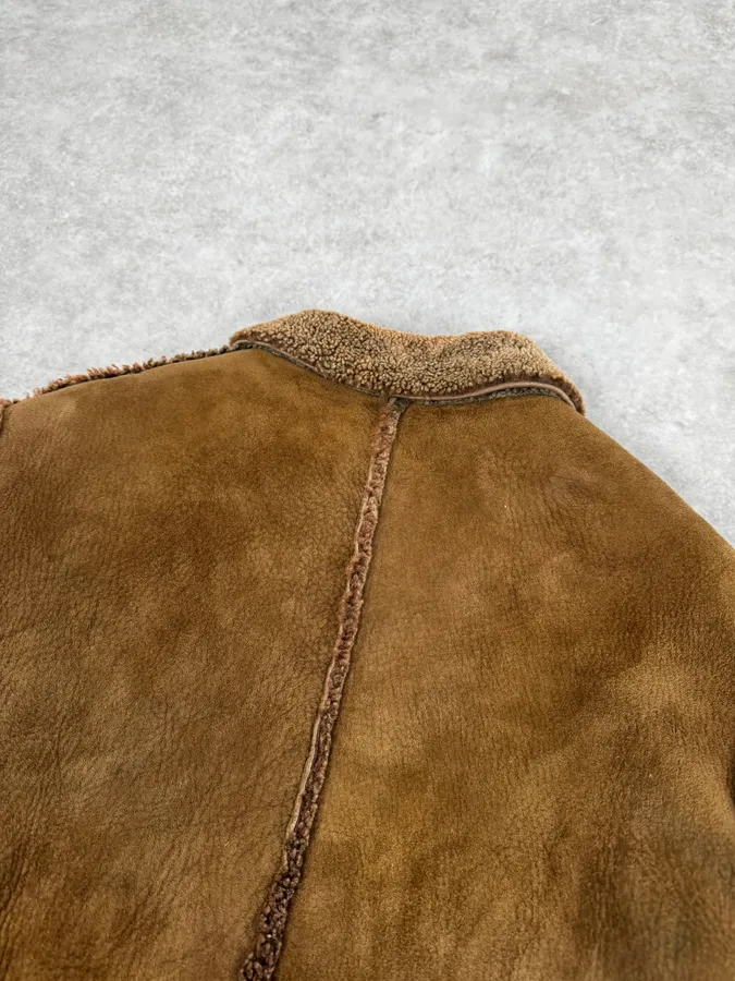 2000s Dolce & Gabbana Shearling Reversible Beige Jacket - Image 8