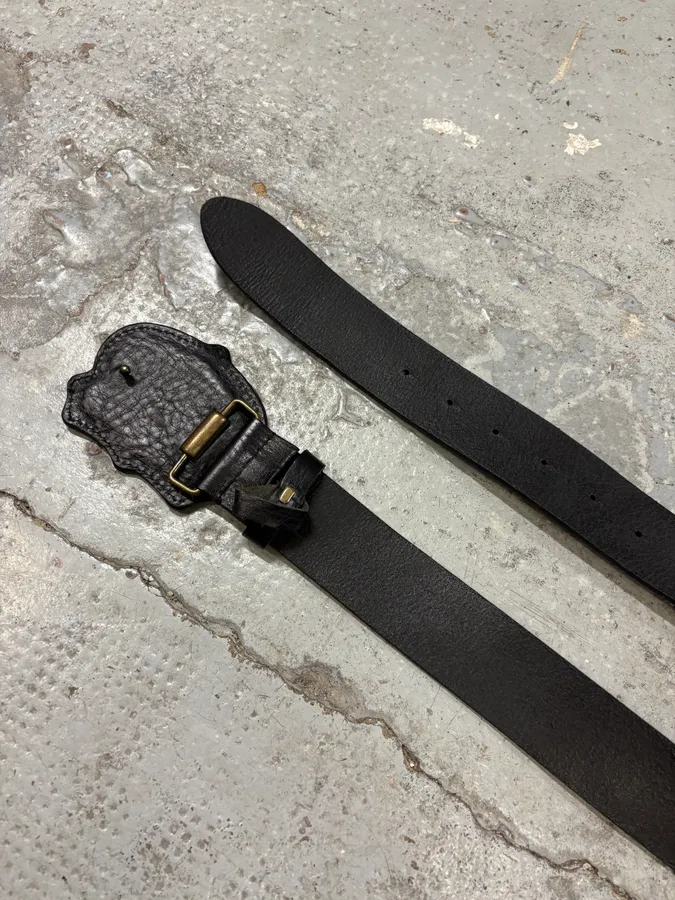 2000s Dolce & Gabbana Signature Black Leather Belt - Image 4