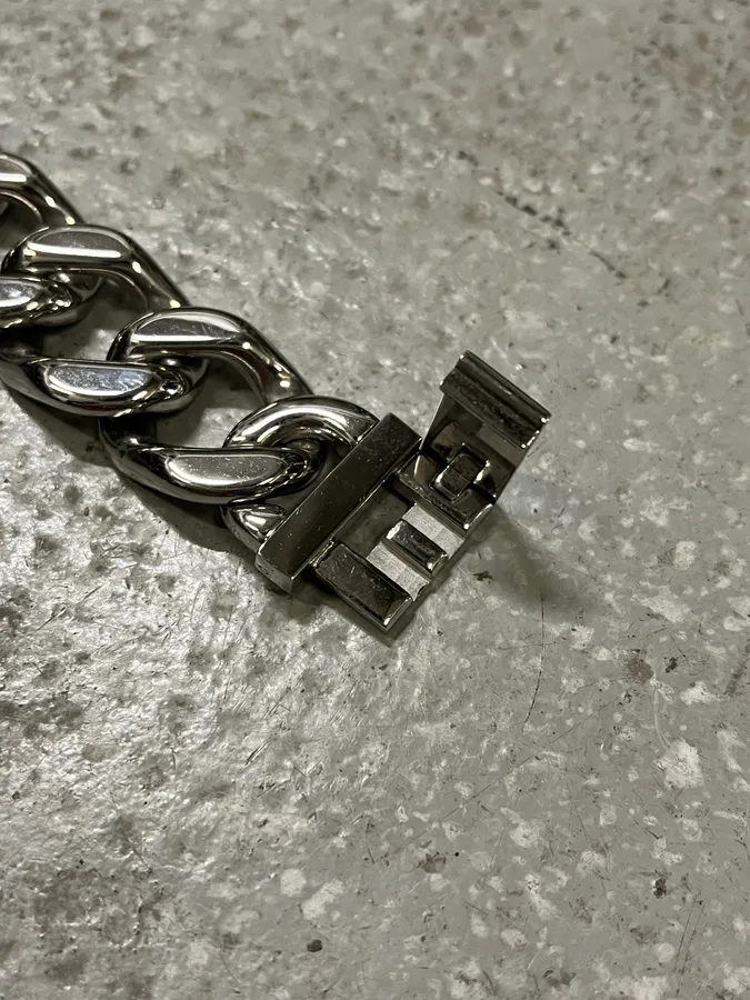 2000s Dolce & Gabbana Silver Steel Grey Bracelet - Image 5