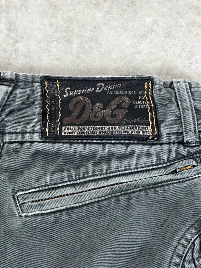 2000s Dolce & Gabbana Slim Technical Grey Denim Jeans - Image 11