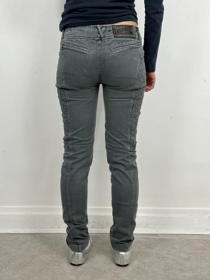2000s Dolce & Gabbana Slim Technical Grey Denim Jeans - Image 4