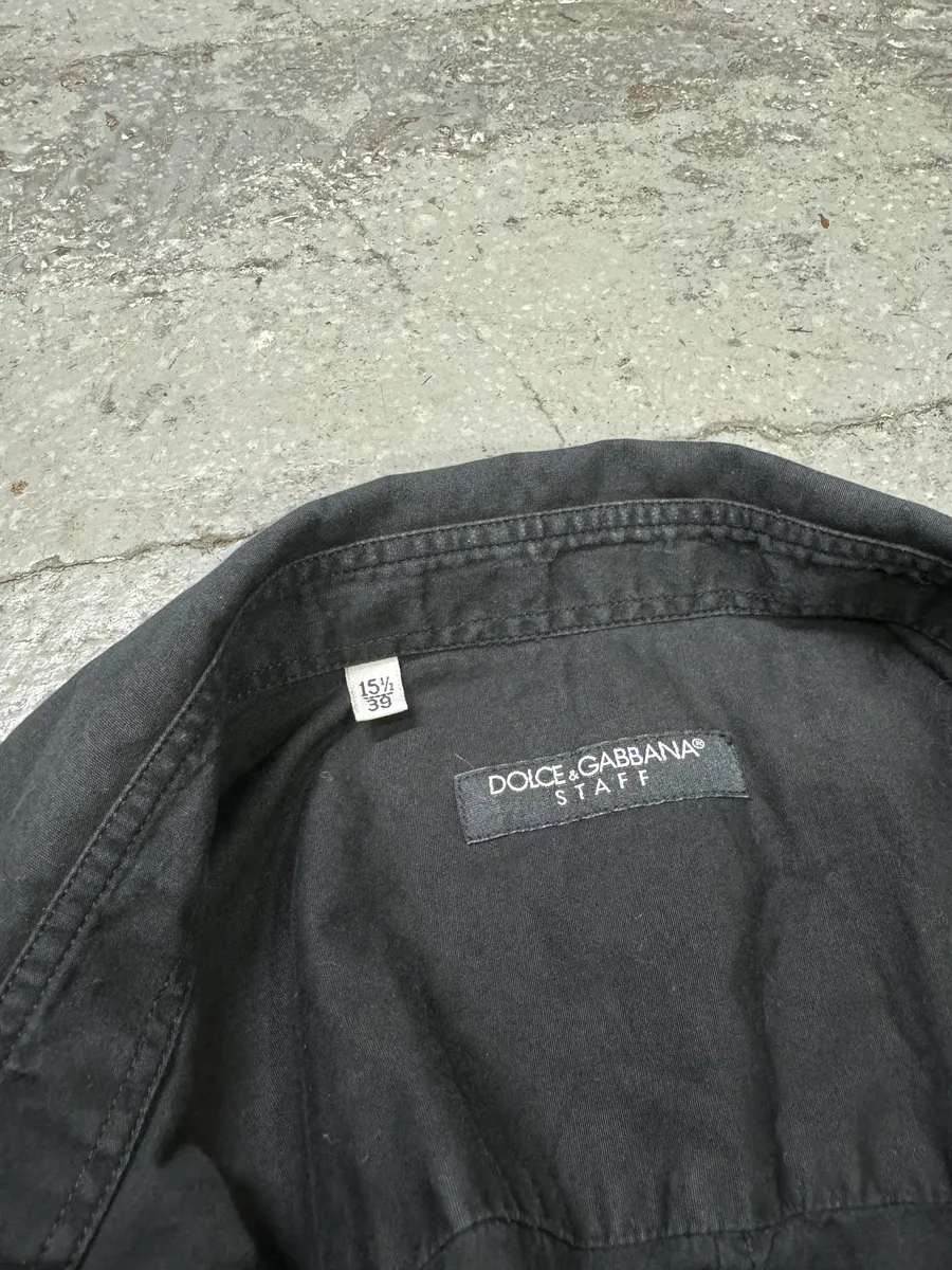 2000s Dolce & Gabbana Staff Black Shirt - Image 8
