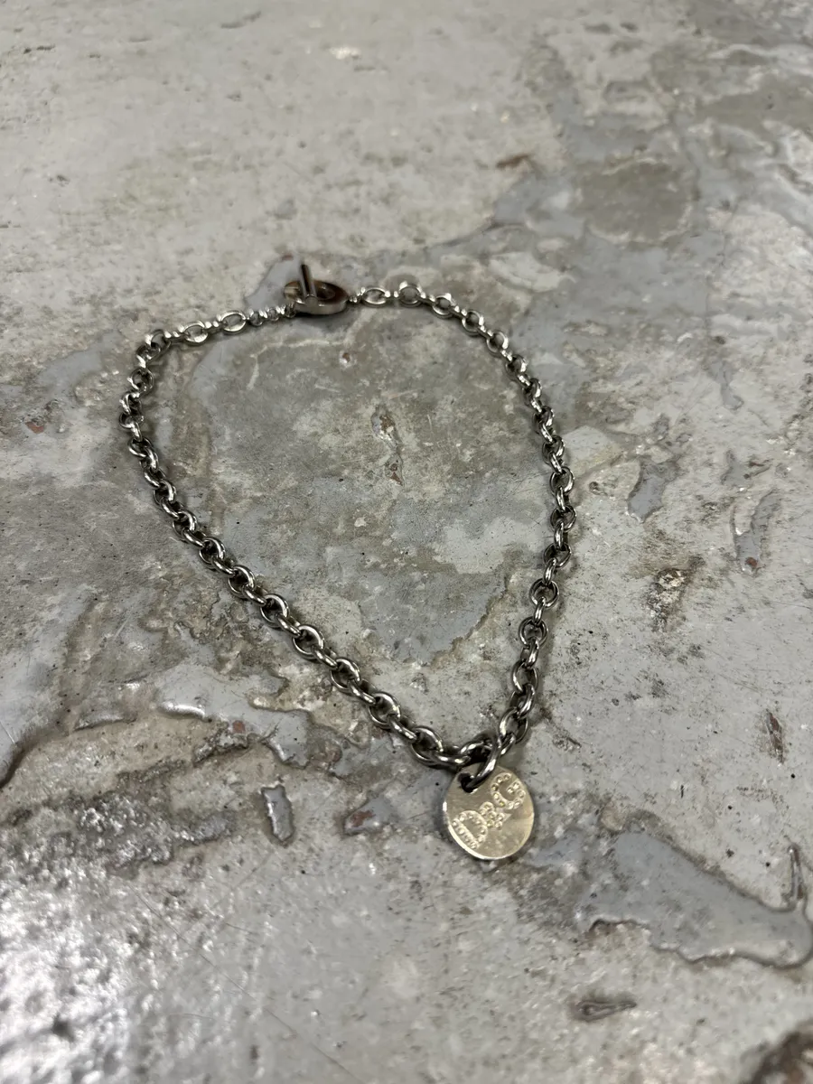 2000s Dolce & Gabbana Stainless Steel Grey Ketting Necklace - Image 9