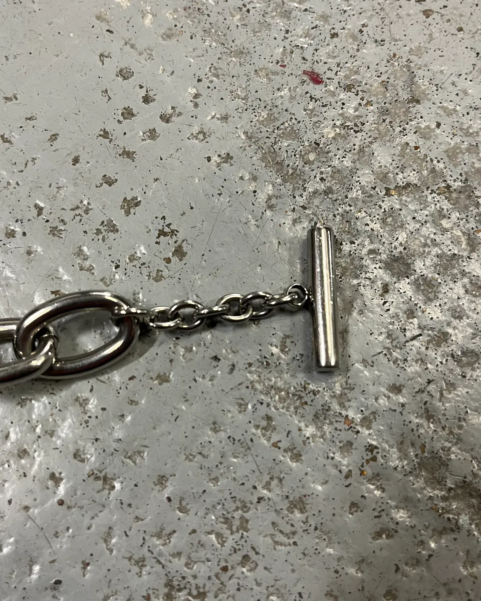 2000s Dolce & Gabbana Stainless Still Anchor Chain Bracelet - Image 8