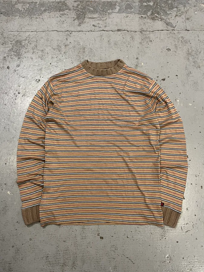 2000s Dolce & Gabbana Striped Beige Sweater
