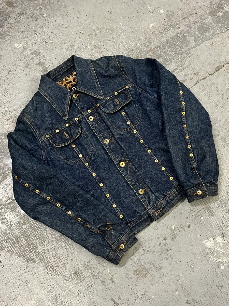 2000s Dolce & Gabbana Studded Denim Jacket - Image 4