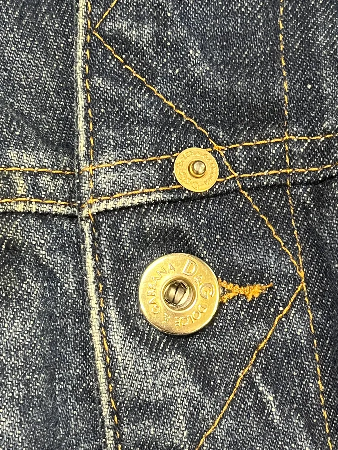 2000s Dolce & Gabbana Studded Denim Jacket - Image 9