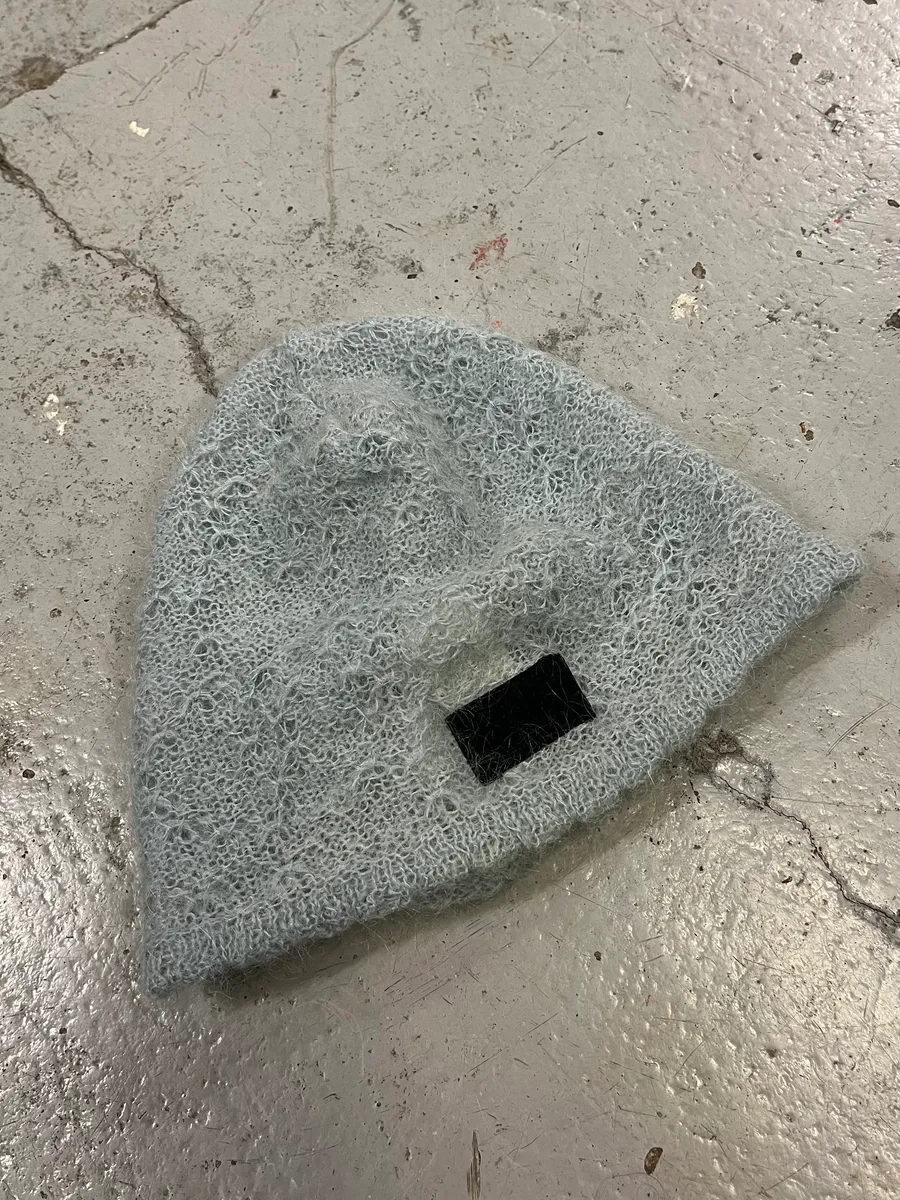 2000s Dolce & Gabbana Turquoise Mohair Beanie