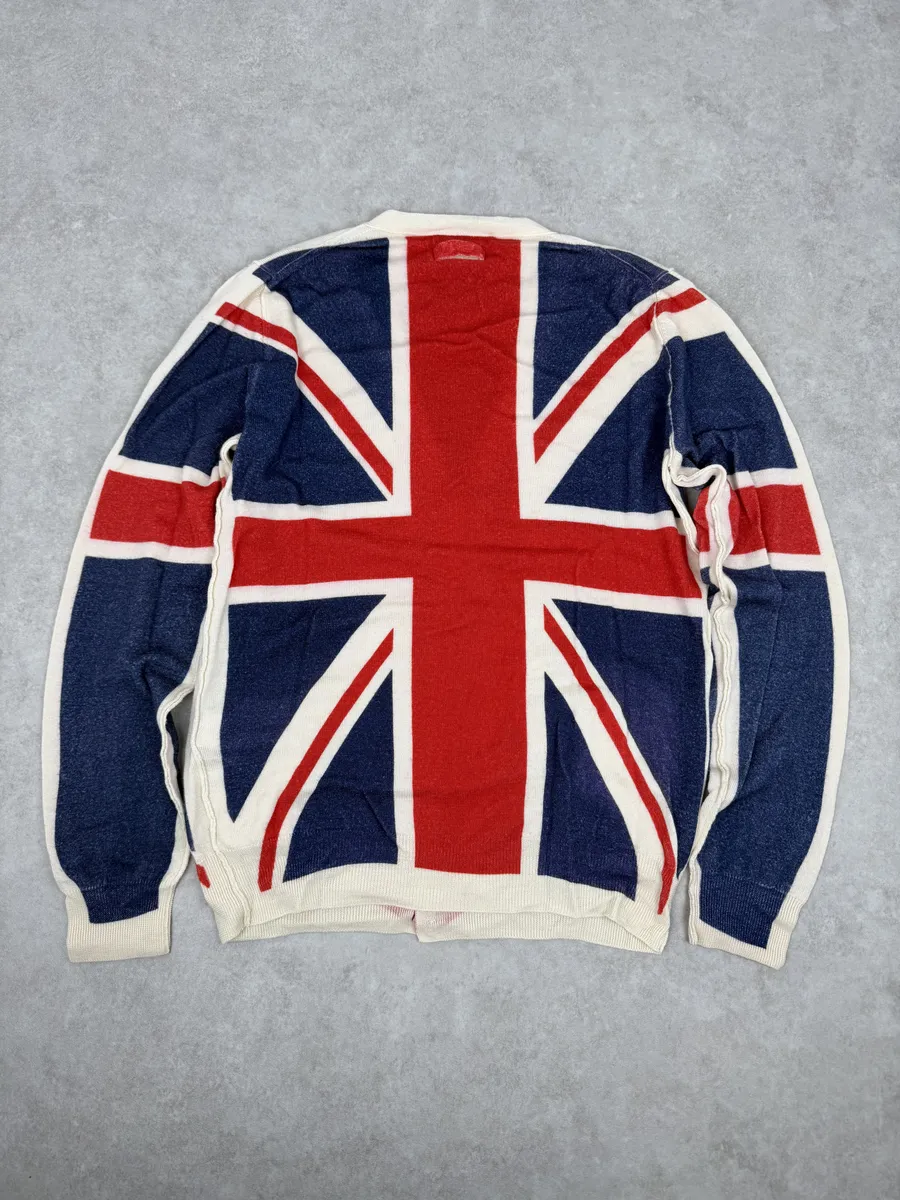 2000s Dolce & Gabbana UK Flag Cardigan Sweater - Image 2