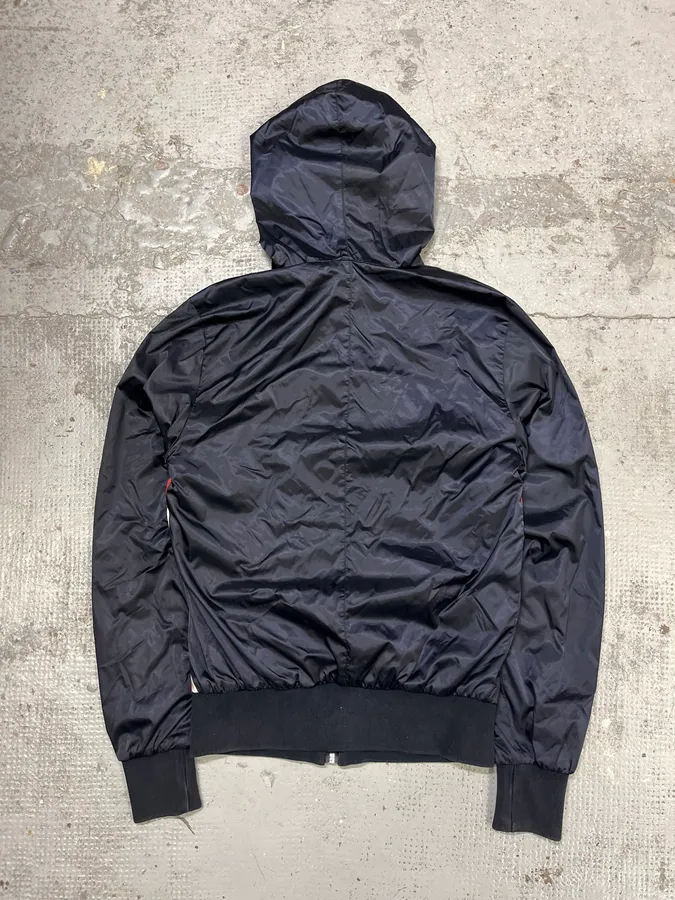 2000s Dolce & Gabbana UK Flag Navy Nylon Hooded Jacket - Image 7
