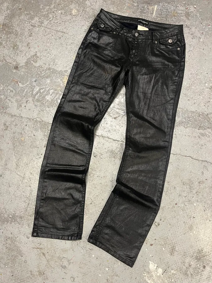 2000s Dolce & Gabbana Waxed Denim Jeans - Image 5