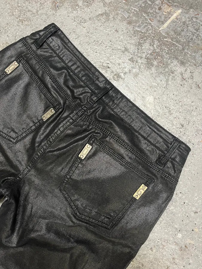 2000s Dolce & Gabbana Waxed Denim Jeans - Image 8