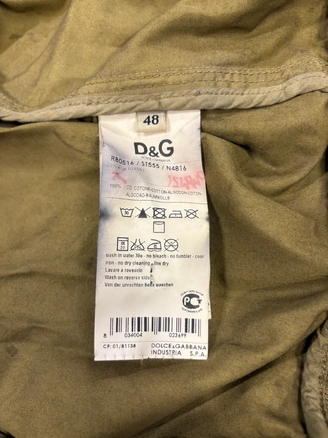 2000s Dolce & Gabbana Waxed Dirty Bomber Jacket - Image 13