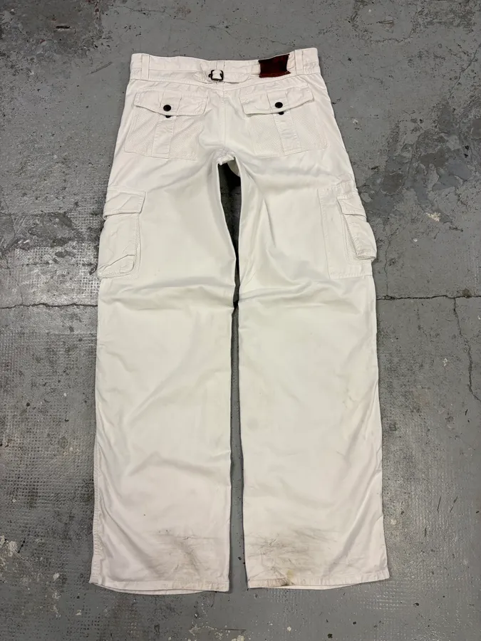 2000s Dolce & Gabbana White Cargo Pants - Image 7