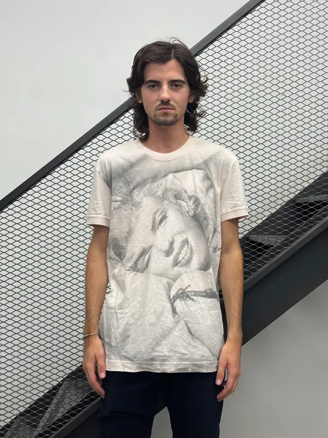 2000s Dolce & Gabbana White Iconic Marilyn Monroe Portrait T-Shirt - Image 2